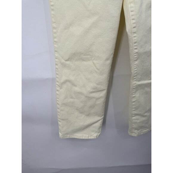 Lilly Pulitzer South Ocean High Rise Lemon Meringue Yellow Straight Leg Jean 12 - Picture 8 of 10